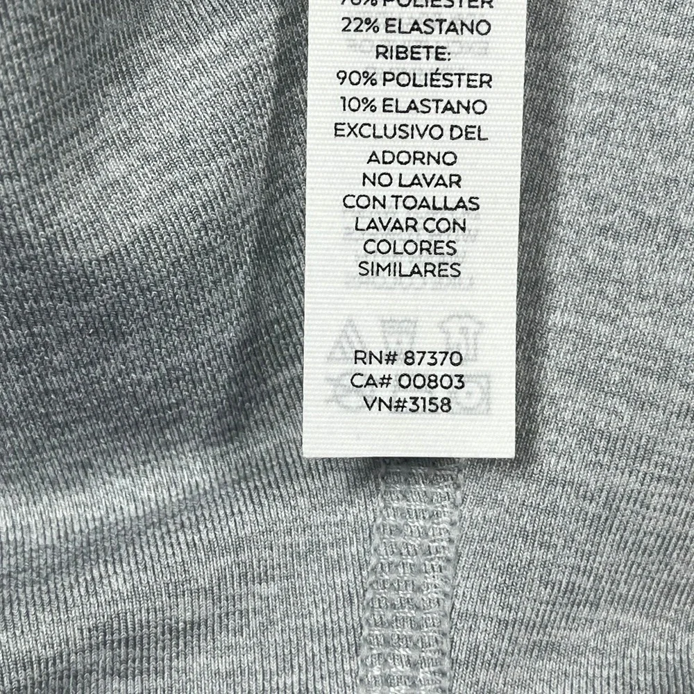 Alo Yoga Goddess Leggings Women Large Grey White Striped Ribbed High Waist